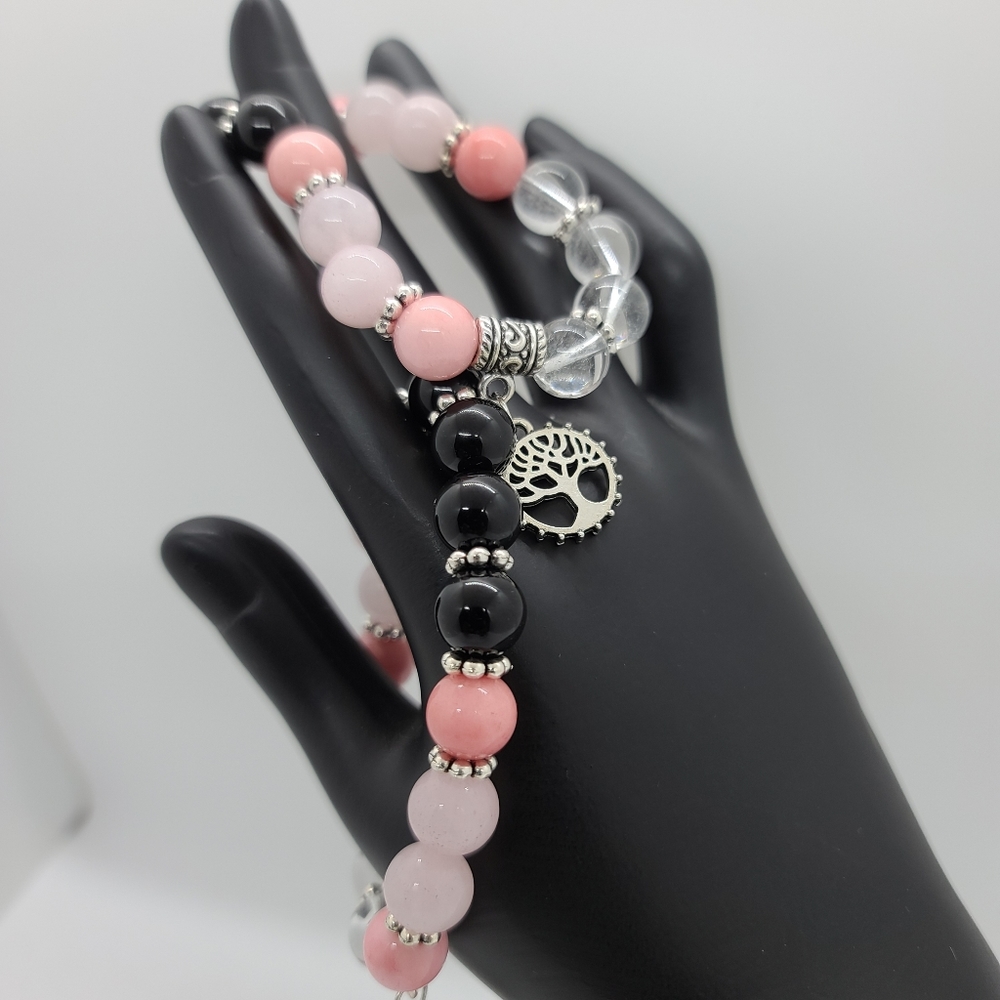 Pink Quartzite Tree Charm Bracelet by Ulara Moon - Picture 7 of 7